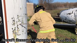 Paratech’s ARFF Grab and Go Kit: Designed to handle numerous functions in Aircraft Rescue and Firefighting. Including a cutting bit designed to cut aircraft windshields and canopies, a cutting bit to cut sheet metal, a plug driver bit and neoprene plugs for leak sealing, piercing nozzle that can penetrate the GLARE composite skin as well as CFRP. For more information, click here: firedept.link/ARFF_. | Paratech Fire & Rescue Equipment