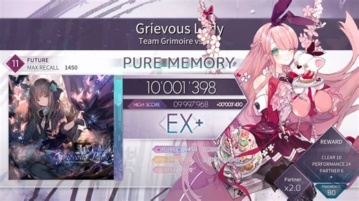 [借用Miku的力量拿下个人最高成就] Arcaea Grievous Lady FTR 11 Pure Memory (Max-52)