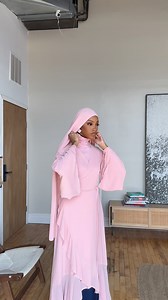 509 reactions · 12 shares | Pink is just so pretty  New color in this best-seller: Chiffon Wrap Dress, you can purchase it with or without the hijab on our website. | A.SumayahShop | Facebook