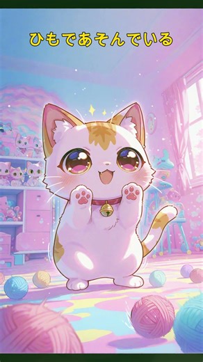 プレイング・ウィズ・ストリングス 🧶🐾 #3nyans