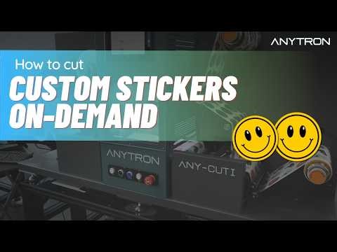 How to cut Custom Stickers On-Demand | ANYTRON ANY-CUT I Compact Laser Die Cutter