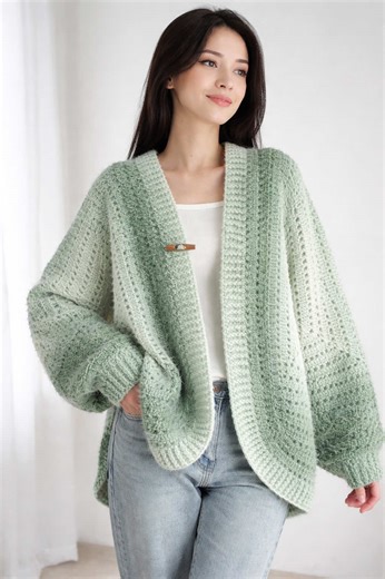 Cozy Gradient Cardigan Crochet Tutorial