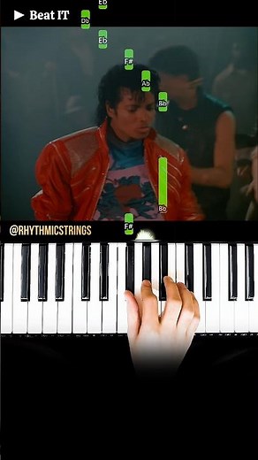 Michael Jackson - Beat It 🎹 Piano Tutorial | HBD MJ #shorts