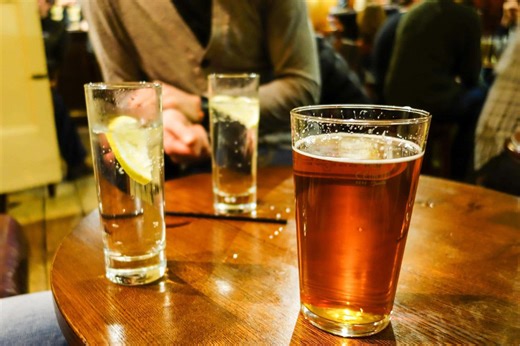 British people drinking less alcohol than at any time on record