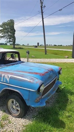'55 #chevy #nomad as an advertising sign at drive in theater #chevrolet #vintage #americana #cool