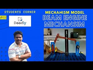 02: Beam Engine Mechanism Model | Crank-Rocker Mechanism | Animation | Inversion | Doodly | MAKIT