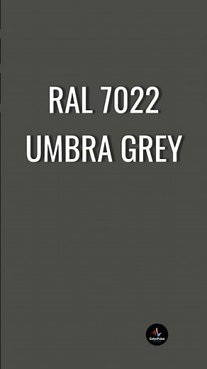 RAL 7022 Umbra Grey - deep earthy grey I modern architectural color. #ralcolors #design #industry