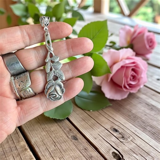 Flower Spoon Necklace: Vintage Silver Plate Flatware Pendant - Etsy Canada