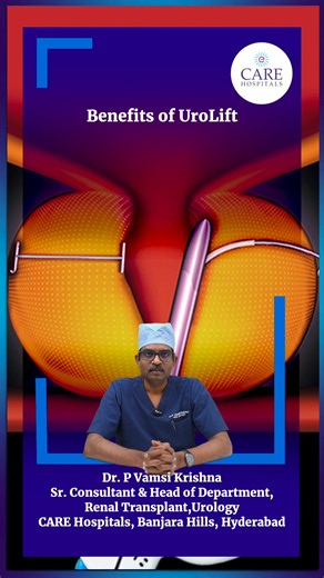 Know the benefits of urolift by Dr. P Vamsi Krishna, Sr. Consultant & Head of Department, Renal Transplant, Urology, CARE Hospitals, Banjara Hills. Watch the full video to understand in detail. To know more about the doctor, visit https://www.carehospitals.com/doctor/hyderabad/banjara-hills/p-vamsi-krishna-urologist To book an appointment Call – 040 6810 6527 #CAREHospitals #TransformingHealthcare To know more visit our website - https://www.carehospitals.com/ Social Media Links: https://www.fac