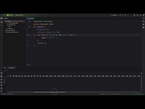 C++ Lecture 48: Print Even Numbers in C++ Using For Loop | C++ for Beginners