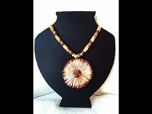 DIY PAPER PENDANT, STARBURST, paper beads, jewelry making