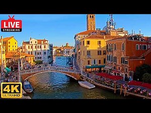 🔴 4K Live Cam of Ponte delle Guglie Venice - View from Hotel Leone Venezia - Live stream ライブカメラ