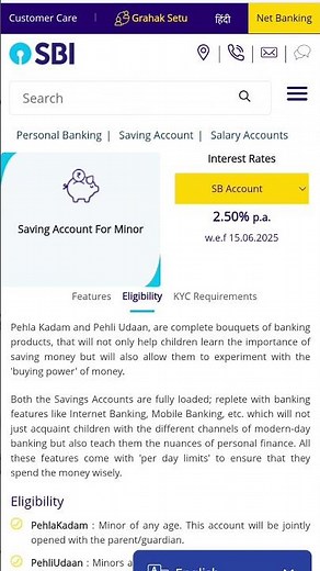 SBI Minor Account Benefits & Process | Account for Kids & Students with ATM and CHEQUE book