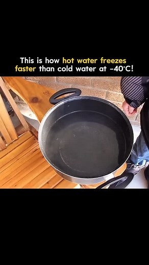 It sounds impossible, but hot water can actually freeze faster than cold water — a strange phenomenon called the Mpemba Effect. At around -40°C, when both hot and cold water are exposed, the hot water turns to ice first. Scientists still debate the exact reason, but it’s linked to evaporation, convection, and molecular structure. Hot water loses mass faster through steam, and the molecules move in a way that helps them lock into ice crystals sooner. This effect was first noticed by a Tanzanian s