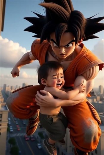 Goku Saved The Child #goku #dragonball