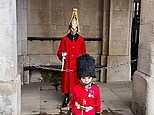 Charming moment royal guard acknowledges little fan wearing his own bearskin