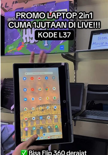 Promo Laptop 2in1 Cuma 1 Jutaan di Live Kode L37