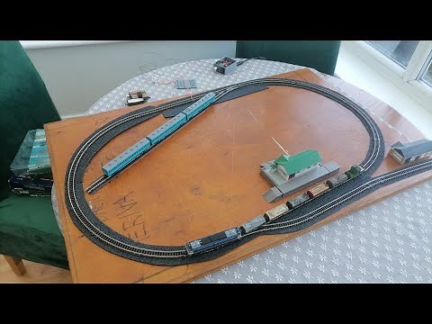 N gauge oval train set model railway layout Part 2, a new track plan