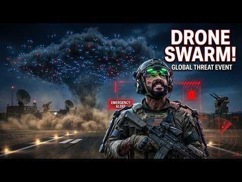 BREAKING ALERT! Massive Drone Swarm Approaching Military Base!!! #MilitaryAnalysis #Military
