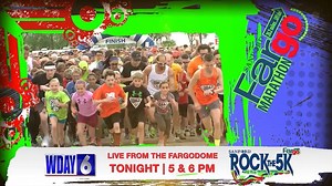LIVE SHOWS TONIGHT @ 5 & 6 PM from the FARGODOME! Say 'Hello' as we go LIVE from the Fargo Marathon 5K! WATCH WDAY 6 News | www.wday.com | WDAY TV News