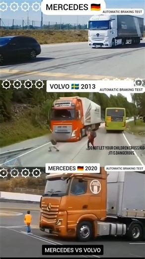 🔥​Mercedes 2025 vs Mercedes 2016 vs Volvo 2012: Automatic Emergency Braking Test 🚗