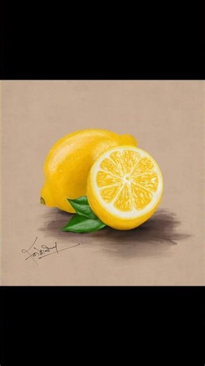 How to Paint Realistic Texture: Digital Oil Lemon🍋#speedpaint #ibispaintx