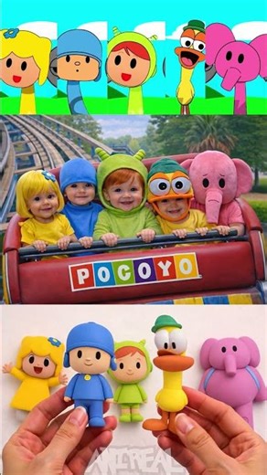 Incredibox Sprunki OC - Bea x Pocoyo X Nina X Pato X Elly Ride Roller Coasters In Real Life!