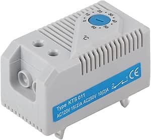 Alvinlite Mechanical Thermostat,0-60℃ Adjustable Compact Electric Temperature Controller Switch(Blue Button)