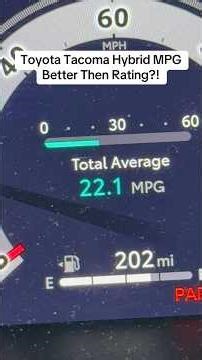 Really World Toyota Tacoma Hybrid MPG?! #tacoma #toyota