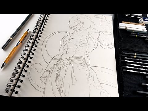Majin Buu Drawing Outline Step By Step (Dragon Boll Z)