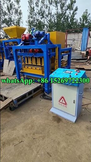 semi automatic concrete hollow block machine for 5 inch solid bricks #machinery #qt4 #concreteblocks