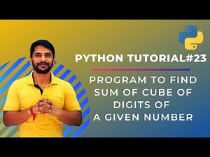 Python Program to find Sum of Cube of Digits of a Given Number - In Hindi