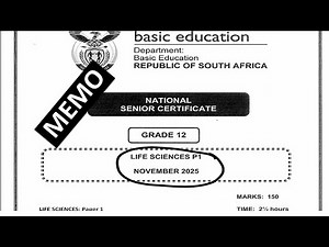 MEMO LIFE SCIENCE PAPER 1 FINAL MEMO 2025 GRADE 12 2025 FINAL EXAMS NOVEMBER GET ANSWERED LIFE SCI