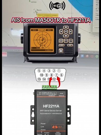 Connecting AIS Icom MA500TR with HF2211A: A Guide