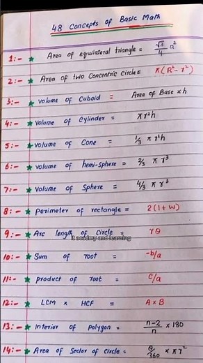 Basic Math Formulas |learn|formula|Trick| trigonometry.