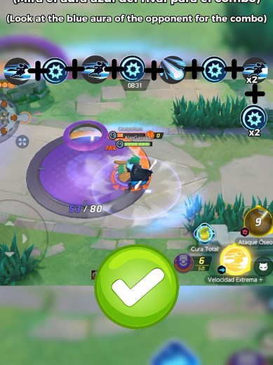 Combo de Habilidades de Lucario en Pokémon Unite