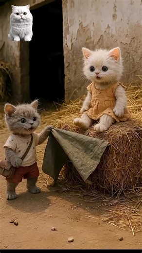 Funny Cat Video: Throwing the Bag on the Haystack