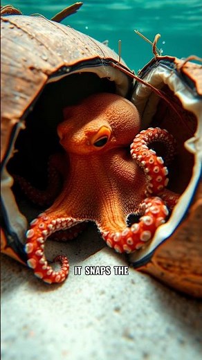 Coconut Octopus: The Master of Underwater Camouflage! #octopus #nature #ocean #wildlife #facts