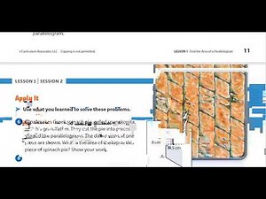 Ready Math Grade 6 Lesson 1.2 Develop Finding the Area of a Parallelogram