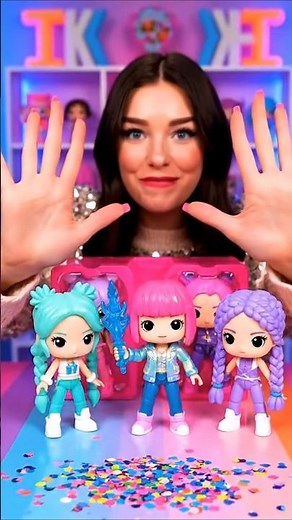 ⭐ Cute Kids Unboxing K-POP Demon Hunters Toys.