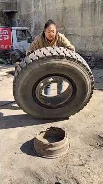 automatic tyre puncture repair #automobile #rotatingtire #mechanic #repair
