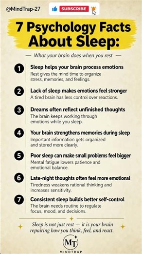 7 Psychology Facts About Sleep That Explain Your Brain.