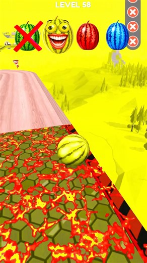 Going Balls || Which watermelon Cross this bridge⁉️#shorts #gaming #goingballs