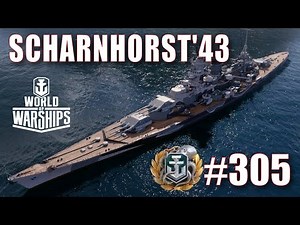 Scharnhorst '43 German Battleship World of Warships Wows BB Gameplay