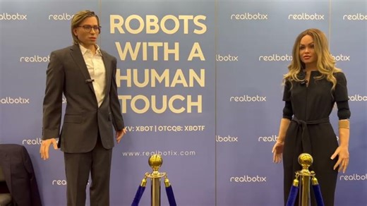 Watch Two Robots Hold a Real Conversation Using Embedded AI | CES 2026 | Jean-Pierre Palomba-Marin