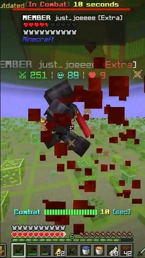 Minecraft : LG0 : WildKits S2 : I won against player just_joeeee Check out the fight!😎🔥 #shorts