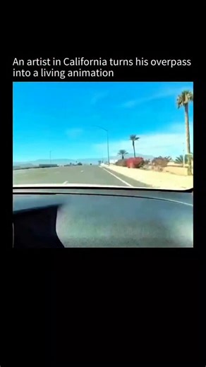 Innowired on Instagram: "Hervey Garcia’s 600-foot kinetic mural “Liberation” in Indio, California turns an ordinary drive into a moving artwork. Painted along the Fred Waring Drive overpass, the silhouettes look static at first—but when cars pass at normal speed, the zoetrope effect makes the figures come alive. A running horse that transforms into a soaring bird becomes the centerpiece, symbolizing freedom through motion. Completed in 2025, the mural blends art, optical illusion, and engineerin