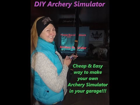 ARCHERY SIMULATOR. DIY in garage, Easy Build & Shoot. Practice Archery year Round! FUN!
