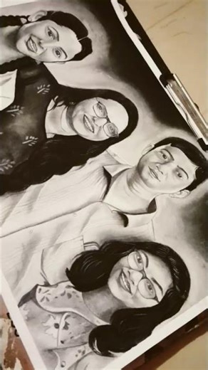 my first family sketch #jayesh arts studio #subscribe #art #animeeart #portrait #sketch # family art