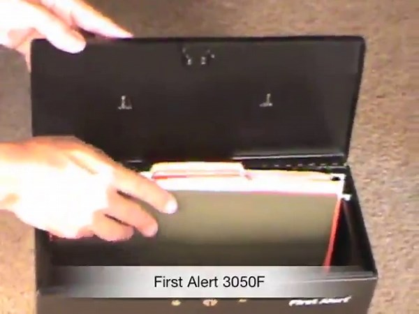First Alert 3050F Steel File Box, Black